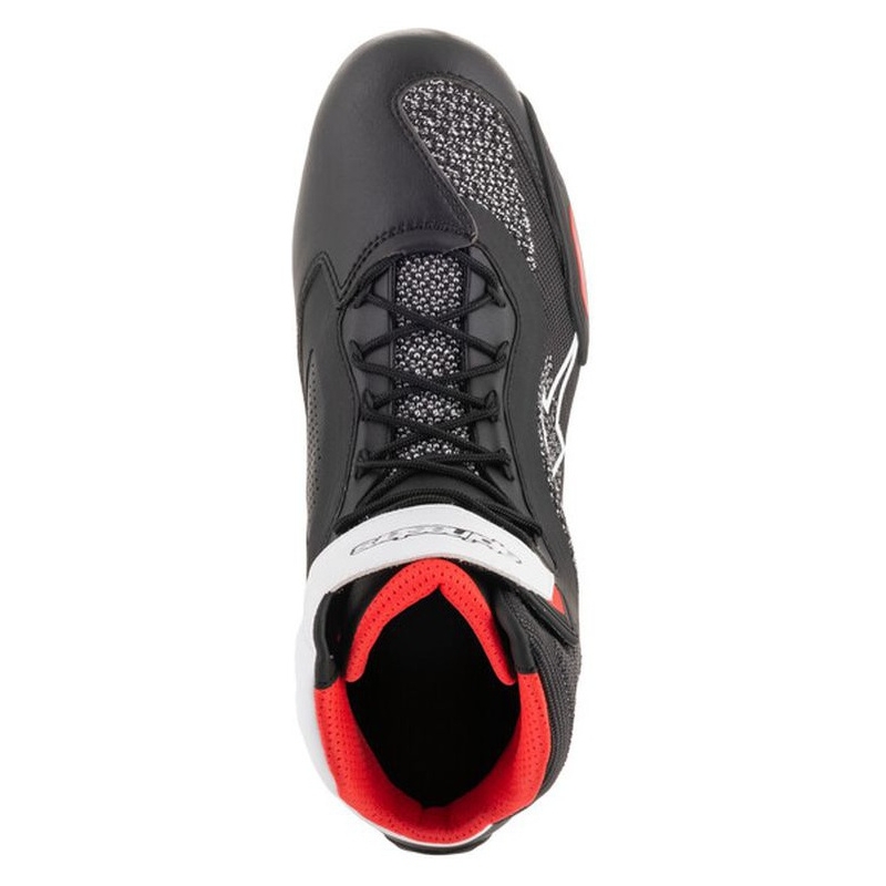 Alpinestars Faster 3 Rideknit motoros cipő fekete-fehér-piros
