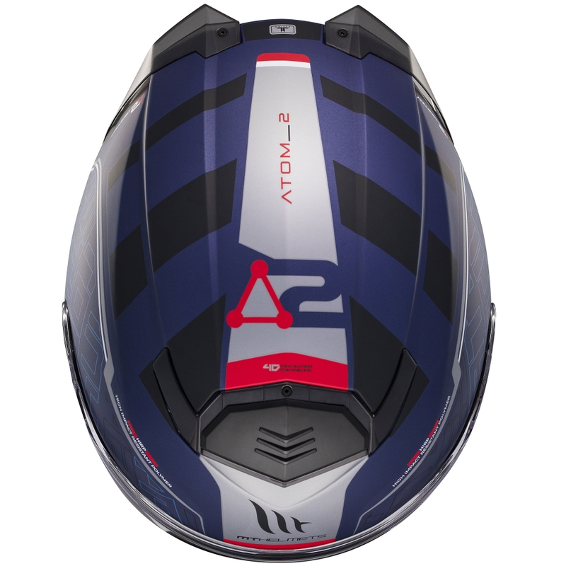 MT Atom 2 SV Destiny felnyitható motoros bukósisak matt kék-fekete