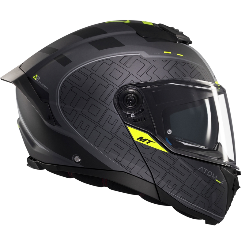 MT Atom 2 SV Destiny felnyitható motoros bukósisak matt fekete-szürke