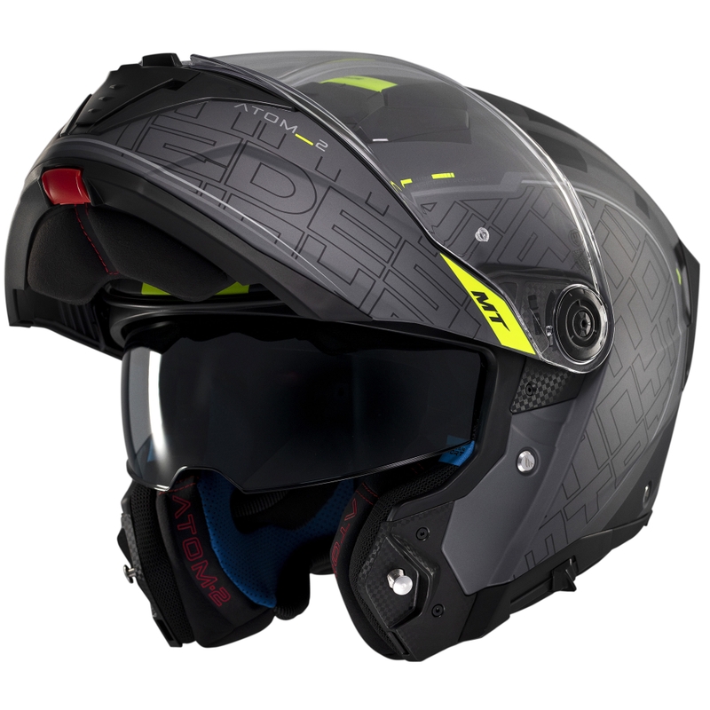 MT Atom 2 SV Destiny felnyitható motoros bukósisak matt fekete-szürke