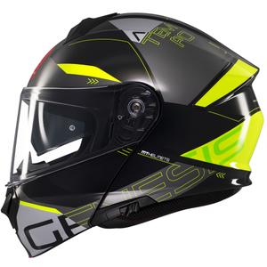 MT Genesis SV Atempo felnyitható motoros bukósisak fekete-szürke-fluo sárga