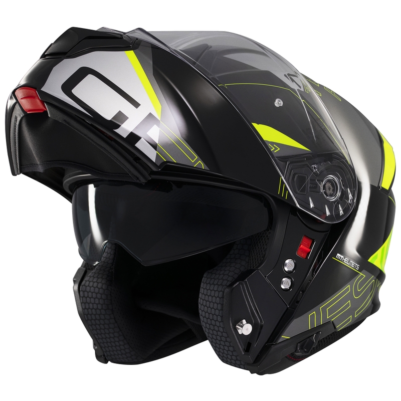 MT Genesis SV Atempo felnyitható motoros bukósisak fekete-szürke-fluo sárga