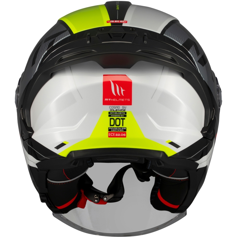 MT Cosmo SV Silence nyitott motoros bukósisak fekete-fluo sárga