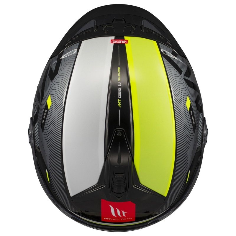 MT Cosmo SV Silence nyitott motoros bukósisak fekete-fluo sárga
