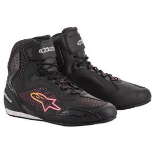 Alpinestars Stella Faster 3 Rideknit női motoros cipő fekete-sárga-rózsaszín