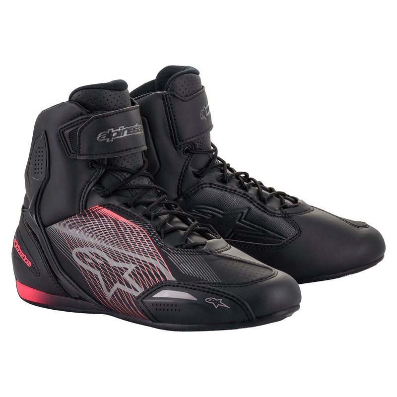 Alpinestars Stella Faster 3 női motoros cipő fekete-ezüst-rózsaszín