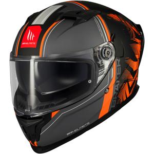 MT Braker SV Charm zárt motoros bukósisak matt fekete-narancssárga