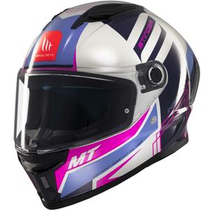 MT Stinger 2 Tron zárt motoros bukósisak szürke-lila-rózsaszín