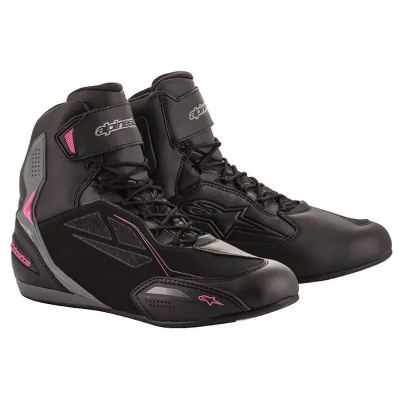 Alpinestars Stella Faster 3 Drystar női motoros cipő fekete-sötétszürke-lila