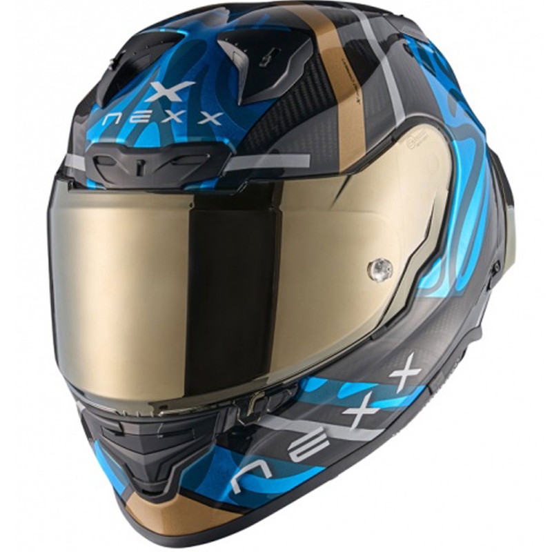 Nexx X.R3R Swirl zárt motoros bukósisak türkizkék