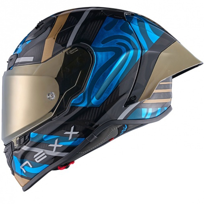 Nexx X.R3R Swirl zárt motoros bukósisak türkizkék