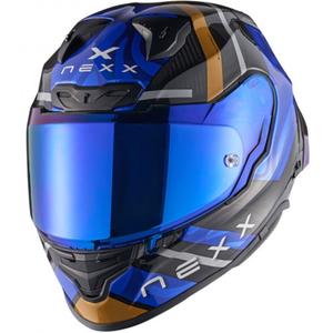Nexx X.R3R Swirl zárt motoros bukósisak sötétkék