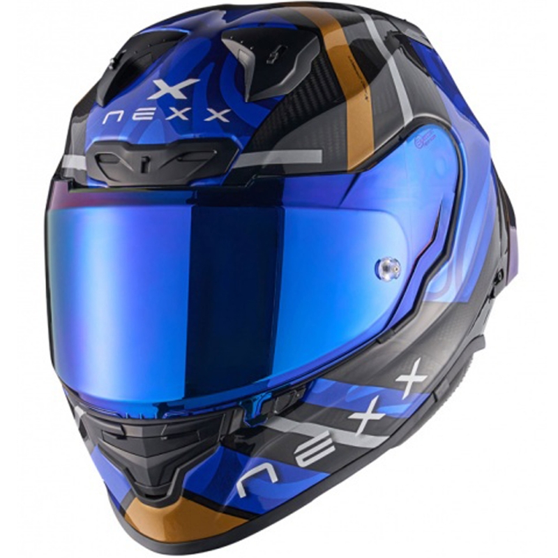 Nexx X.R3R Swirl zárt motoros bukósisak sötétkék