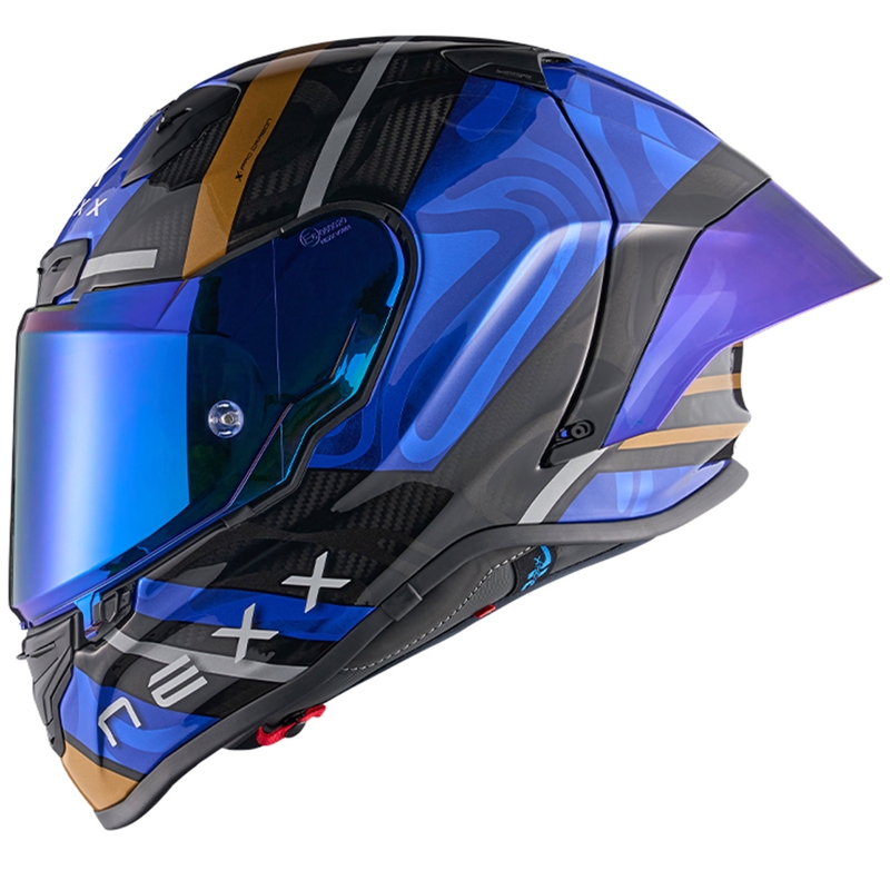 Nexx X.R3R Swirl zárt motoros bukósisak sötétkék