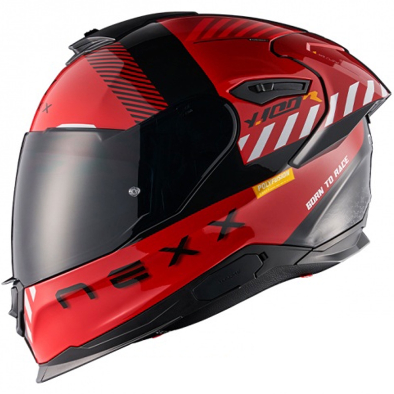 NEXX Y.100R Fade zárt motoros bukósisak piros-fekete