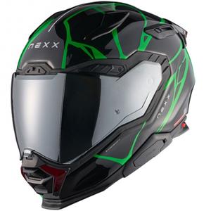 Nexx X.WST3 B-Side zárt motoros bukósisak fekete-zöld