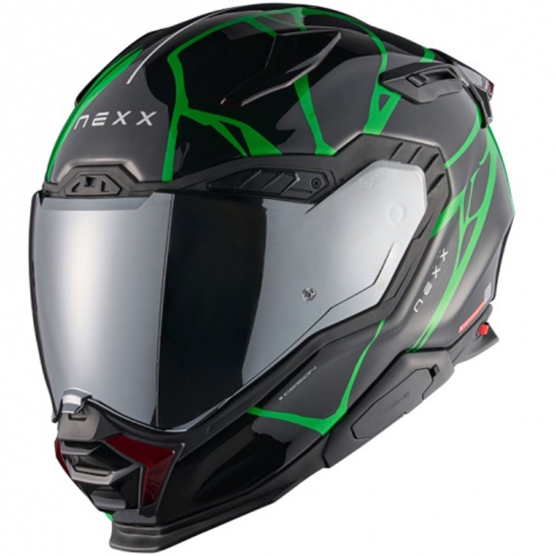 Nexx X.WST3 B-Side zárt motoros bukósisak fekete-zöld