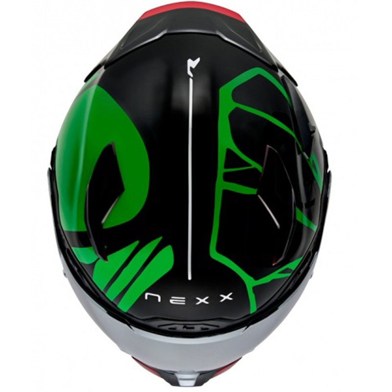 Nexx X.WST3 B-Side zárt motoros bukósisak fekete-zöld