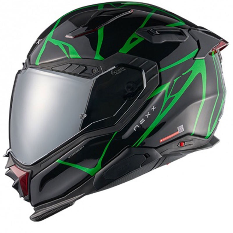 Nexx X.WST3 B-Side zárt motoros bukósisak fekete-zöld