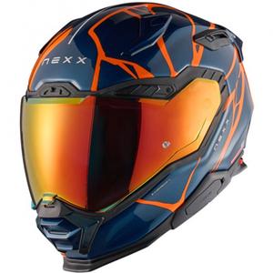 Nexx X.WST3 B-Side zárt motoros bukósisak kék-narancssárga