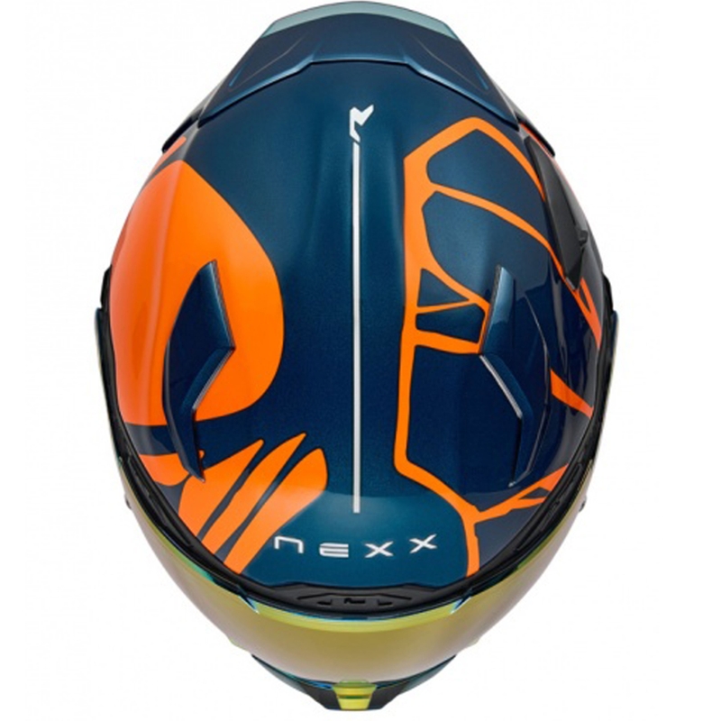 Nexx X.WST3 B-Side zárt motoros bukósisak kék-narancssárga