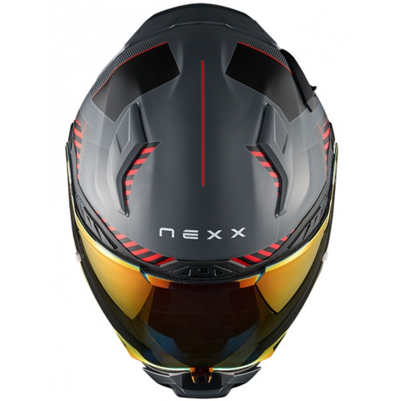 Nexx X.WST3 Fluence zárt motoros bukósisak szürke-piros