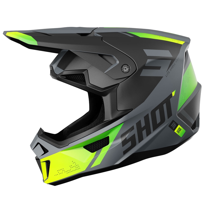 Shot Lite Ultra motokrossz sisak matt fluo sárga