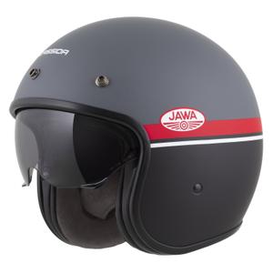 Cassida Oxygen 2.0 Jawa OHC nyitott motoros bukósisak matt szürke-piros-fekete-fehér