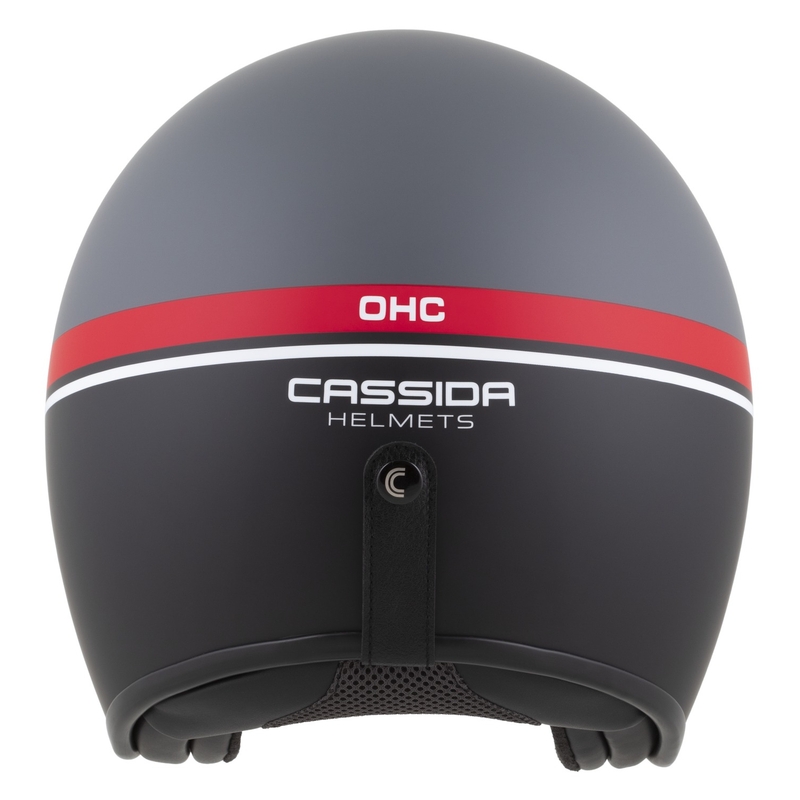 Cassida Oxygen 2.0 Jawa OHC nyitott motoros bukósisak matt szürke-piros-fekete-fehér