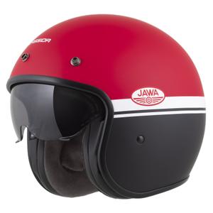 Cassida Oxygen 2.0 Jawa OHC nyitott motoros bukósisak matt piros-fekete-fehér