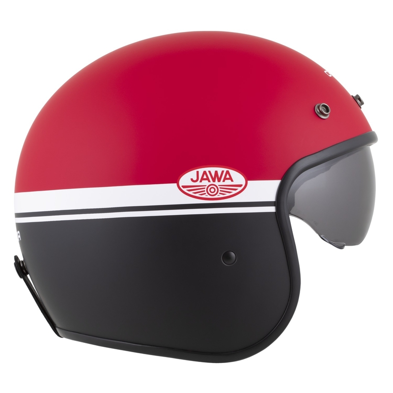 Cassida Oxygen 2.0 Jawa OHC nyitott motoros bukósisak matt piros-fekete-fehér