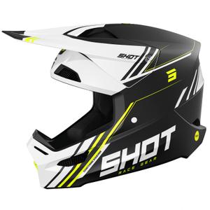 Shot Race Sprint motokrossz sisak fekete-fehér-fluo sárga