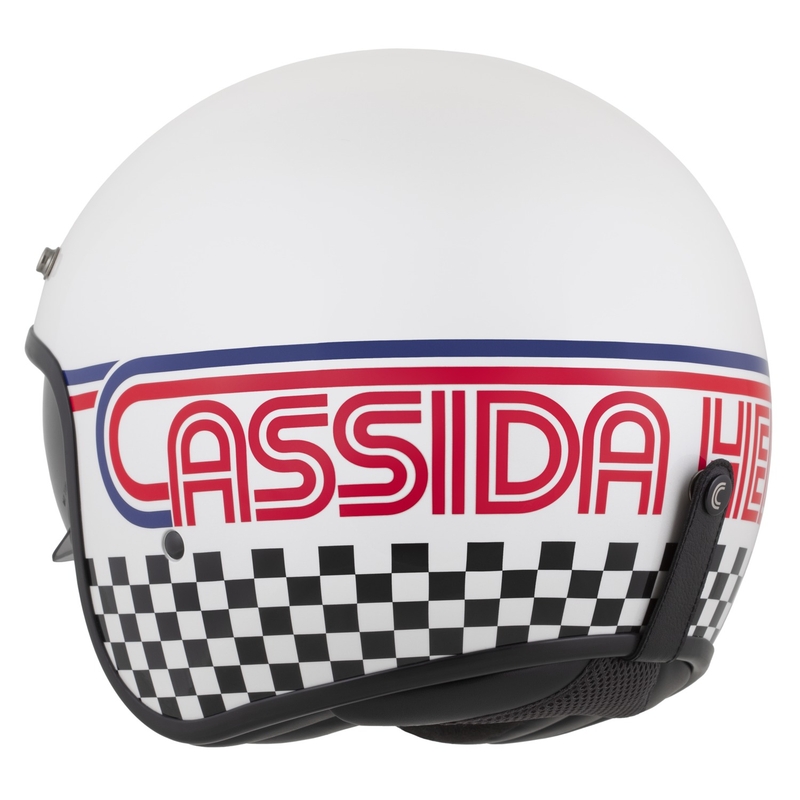 Cassida Oxygen 2.0 Rondo nyitott motoros bukósisak gyöngyházfehér-piros-kék-fekete