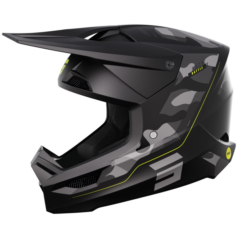 Shot Race Battle motokrossz bukósisak fluo sárga matt kiárusítás