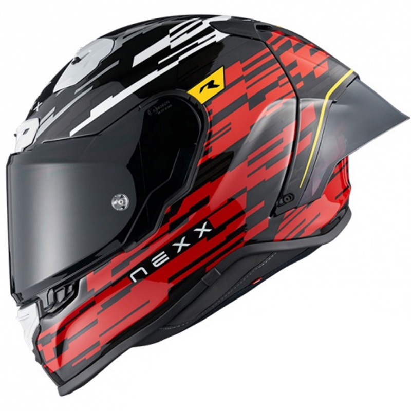 Nexx X.R3R Glitch Racer zárt motoros bukósisak piros-fehér kiárusítás