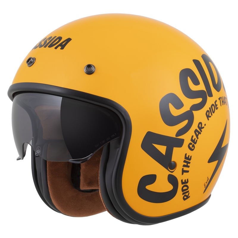 Cassida Oxygen 2.0 Gear nyitott motoros bukósisak sárga-fekete