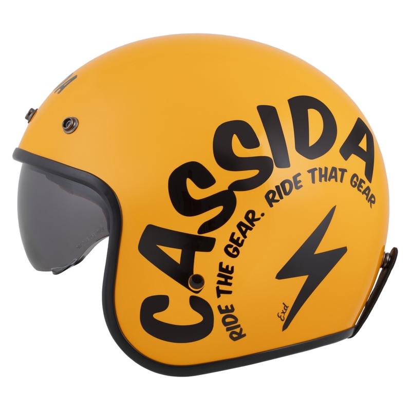Cassida Oxygen 2.0 Gear nyitott motoros bukósisak sárga-fekete