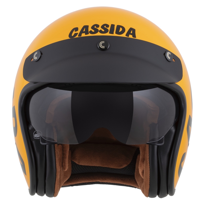 Cassida Oxygen 2.0 Gear nyitott motoros bukósisak sárga-fekete