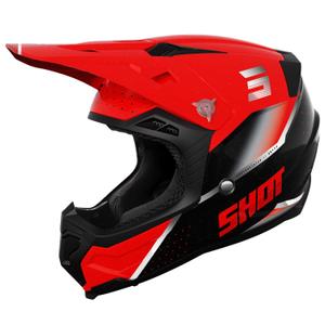 Shot Core Honor motokrossz sisak piros-fekete-gyöngyház