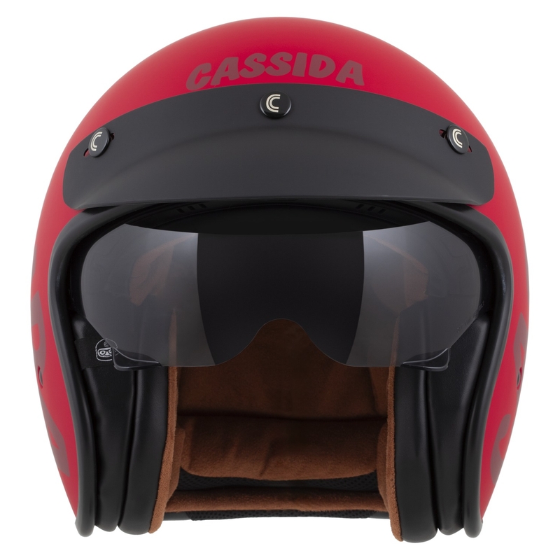 Cassida Oxygen 2.0 Gear nyitott motoros bukósisak matt piros-sötétpiros
