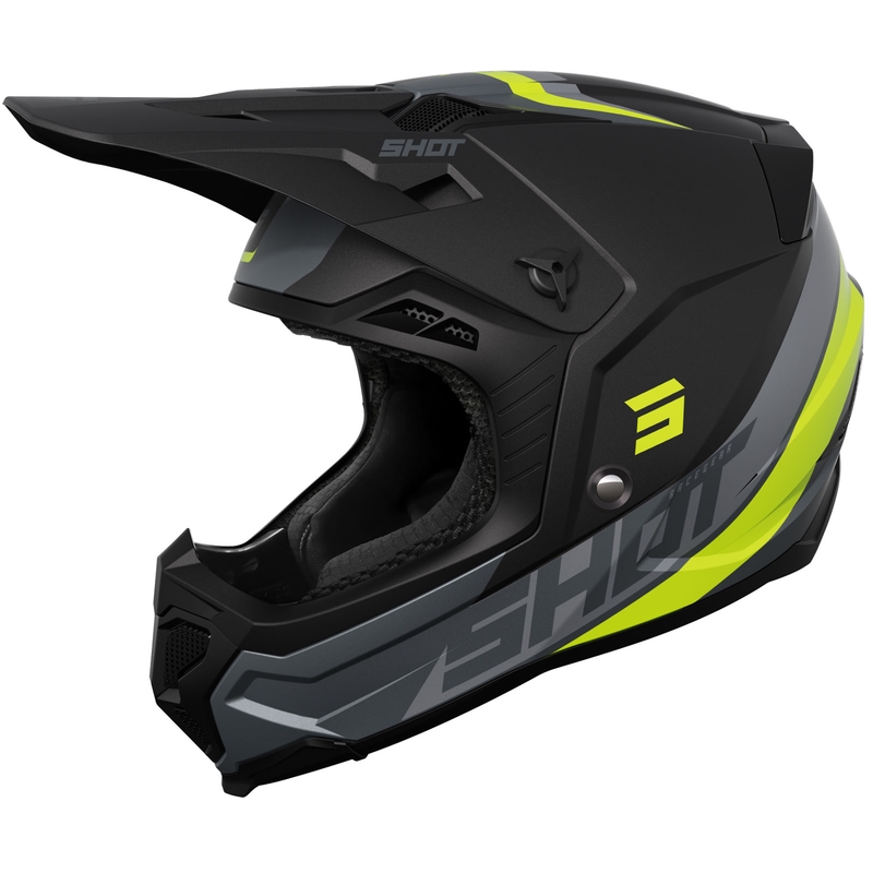 Shot Core Custom motokrossz sisak fekete-fluo sárga
