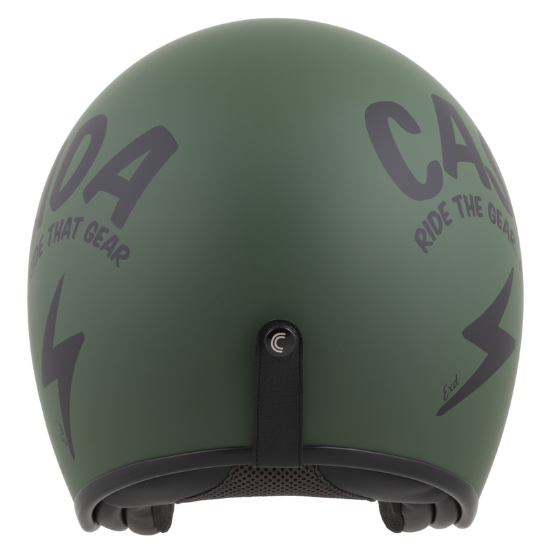 Cassida Oxygen 2.0 Gear nyitott motoros bukósisak matt zöld-fekete