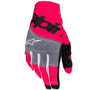 Alpinestars Techstar 2025 motokrossz kesztyű fekete-fluo rózsaszín