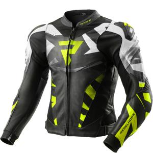 Rebelhorn Inferno motoros bőrkabát fekete-fluo sárga