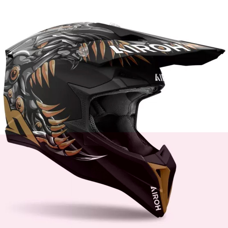 Airoh Wraaap Cyborg motokrossz bukósisak matt fekete