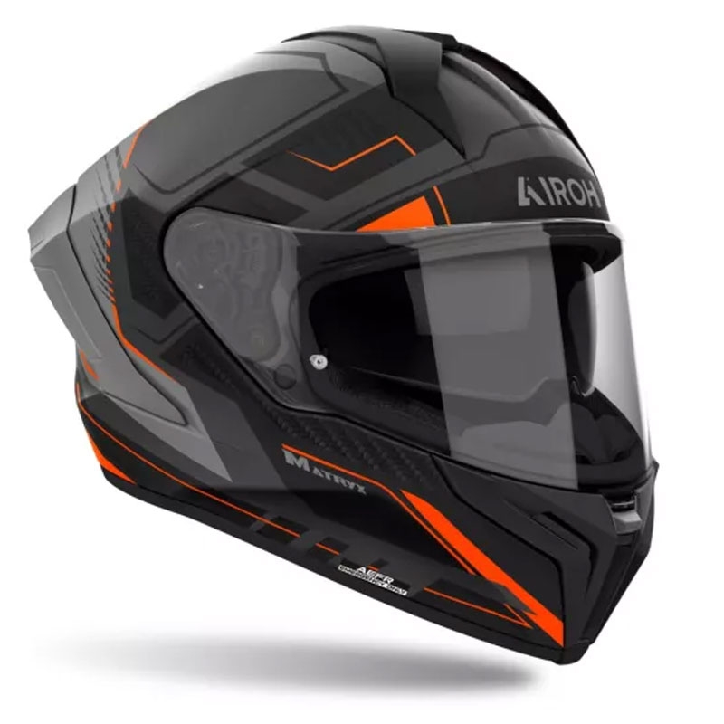 Airoh MATRYX Rocket zárt motoros bukósisak matt narancssárga