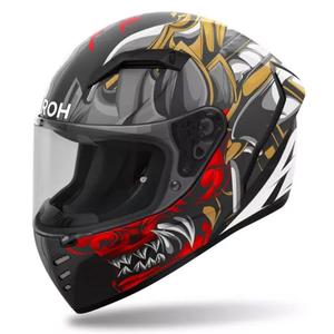 Airoh Connor Samurai zárt motoros bukósisak matt fekete-piros-barna-szürke