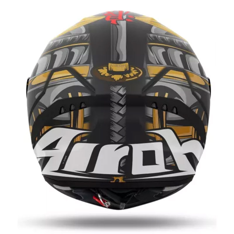 Airoh Connor Samurai zárt motoros bukósisak matt fekete-piros-barna-szürke