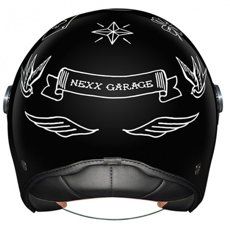 Nexx X.G30 Tattoo nyitott motoros bukósisak fekete-fehér