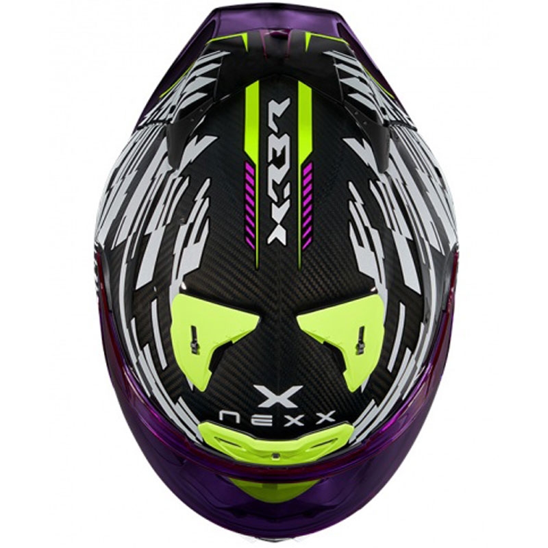 Nexx X.R3R Glitch Racer zárt motoros bukósisak fehér-fluo sárga kiárusítás